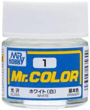 Mr. Hobby C1 Mr. Color Gloss White Lacquer Paint 10ml