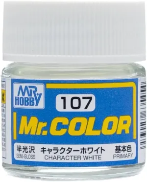 Mr. Hobby C107 Mr. Color Semi Gloss Character White Lacquer Paint 10ml