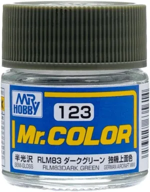 Mr. Hobby C123 Mr. Color Semi Gloss RLM83 Dark Green Lacquer Paint 10ml