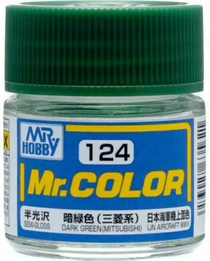Mr. Hobby C124 Mr. Color Semi Gloss Dark Green (Mitsubishi) Lacquer Paint 10ml