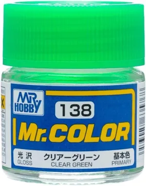 Mr. Hobby C138 Mr. Color Gloss Clear Green Lacquer Paint 10ml