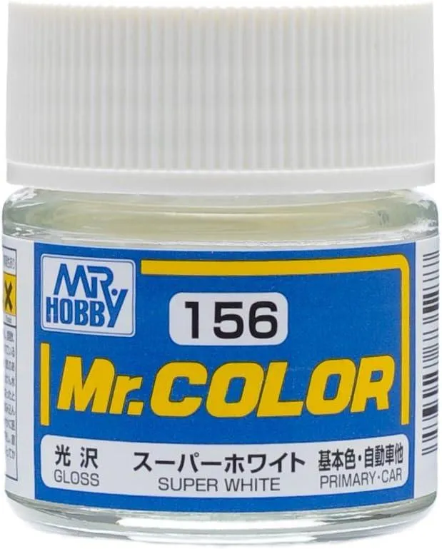Mr. Hobby C156 Mr. Color Gloss Super White Lacquer Paint 10ml