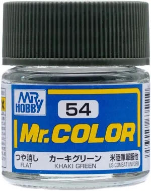 Mr. Hobby C54 Mr. Color Flat Khaki Green Lacquer Paint 10ml