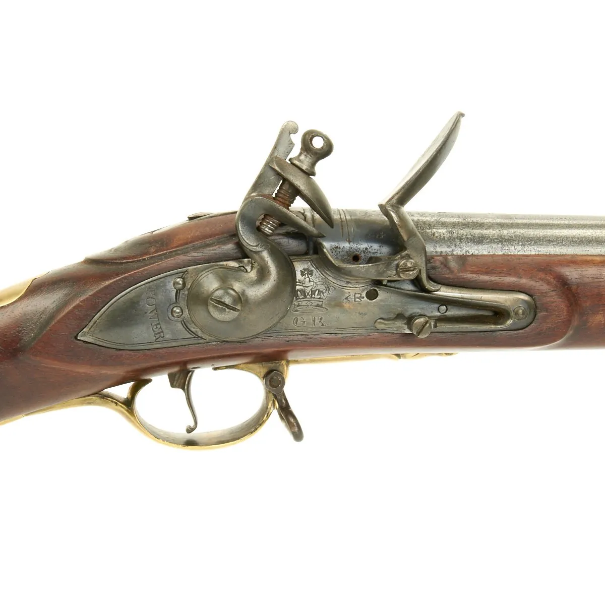 Original American Revolutionary War Captured British Short Land Pattern Brown Bess Flintlock Musket