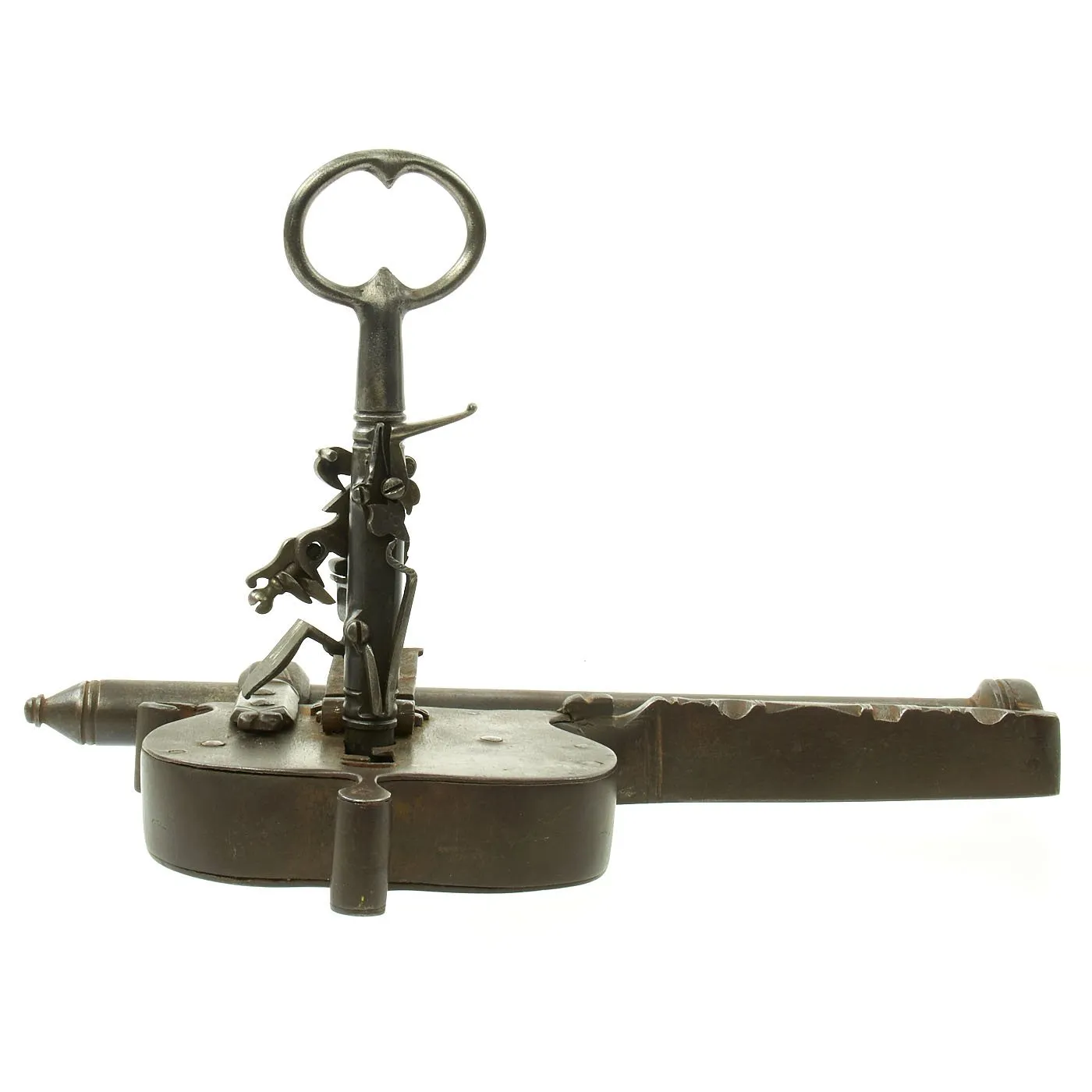 Original German 18th Century City of Nuremberg Jailer's Key Gun with Lock