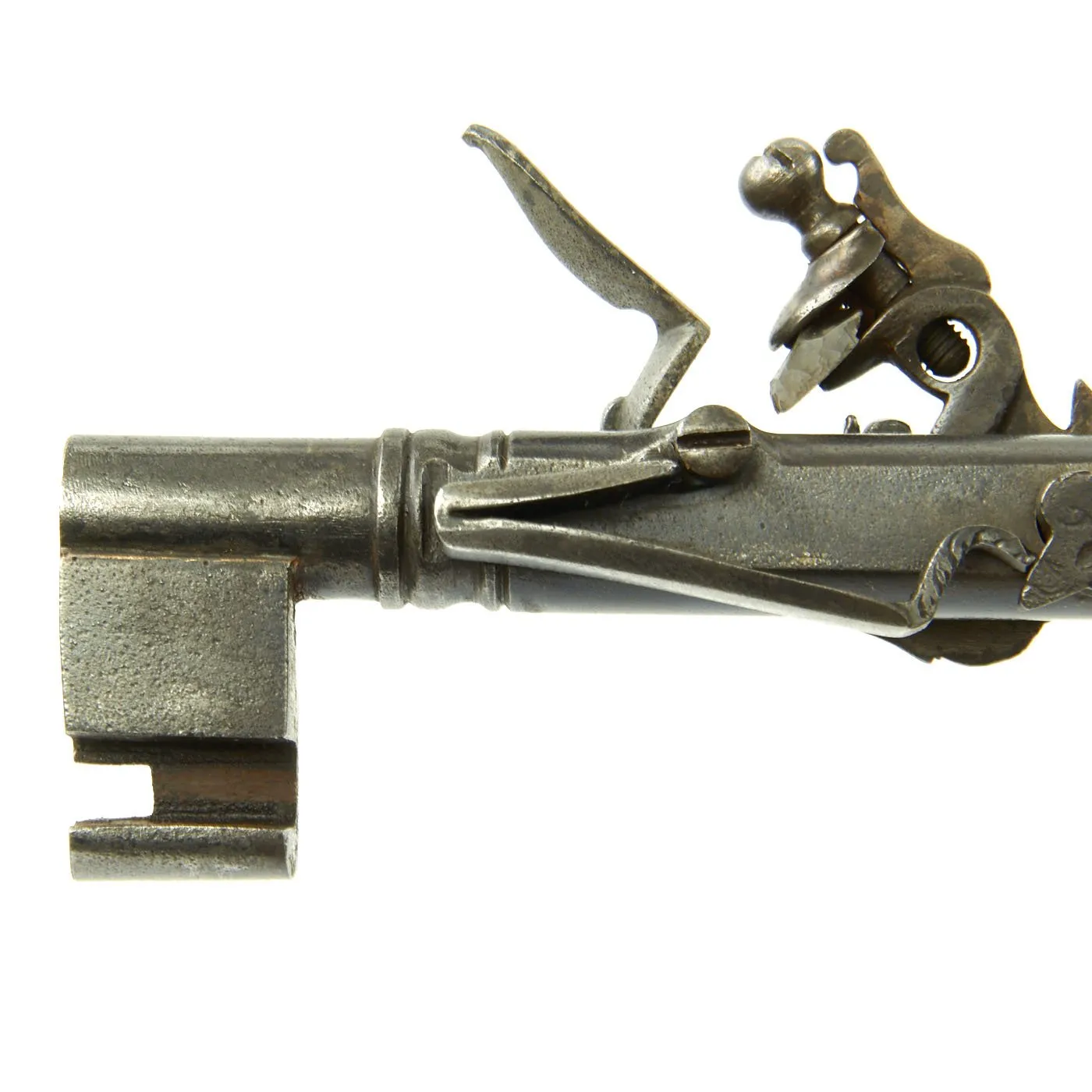 Original German 18th Century City of Nuremberg Jailer's Key Gun with Lock