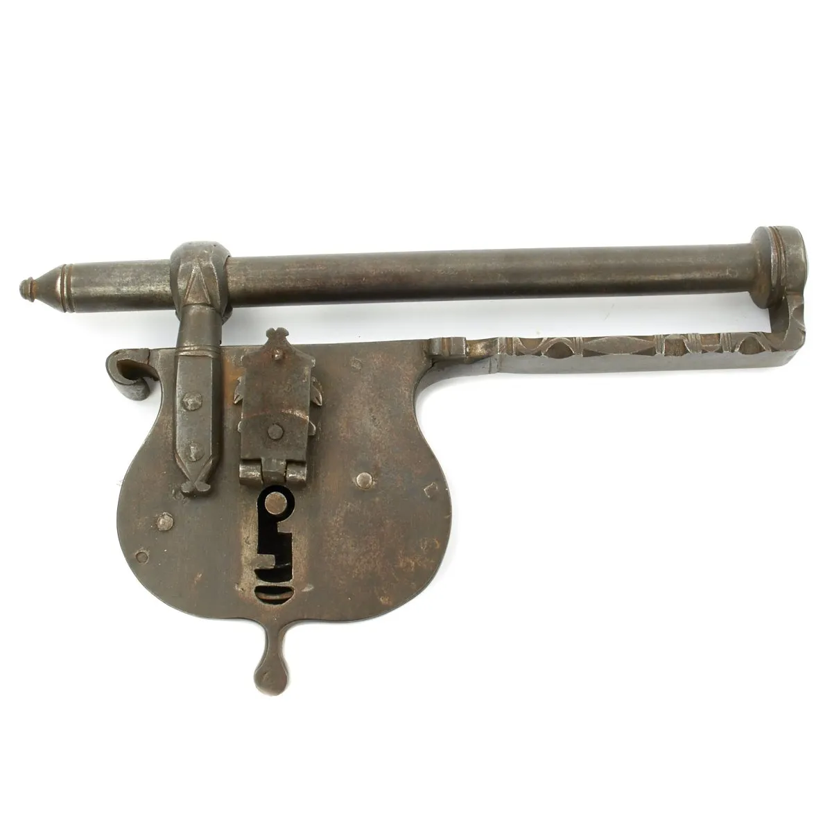 Original German 18th Century City of Nuremberg Jailer's Key Gun with Lock