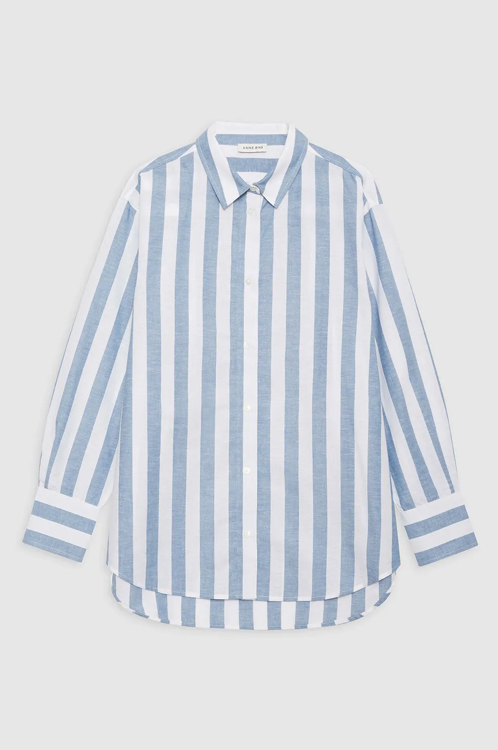 Plaza Shirt - White And Blue Stripe