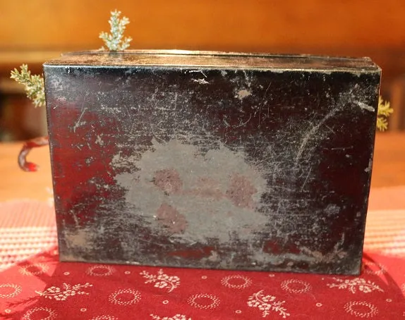 Putz Sheep in Old Spice Caddy Neat Christmas Gathering