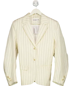 Remain Birger Christensen Cream Drapy Striped Blazer UK S