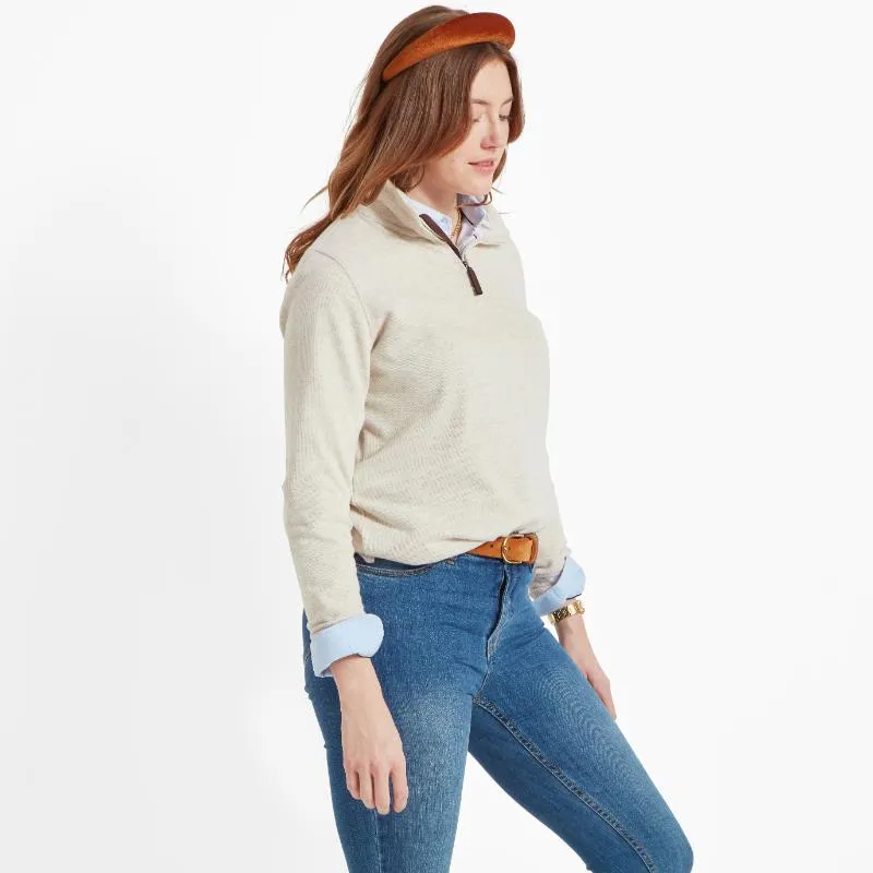 Schoffel Appletree Bay 1/4 Zip Ladies Jumper - Oat