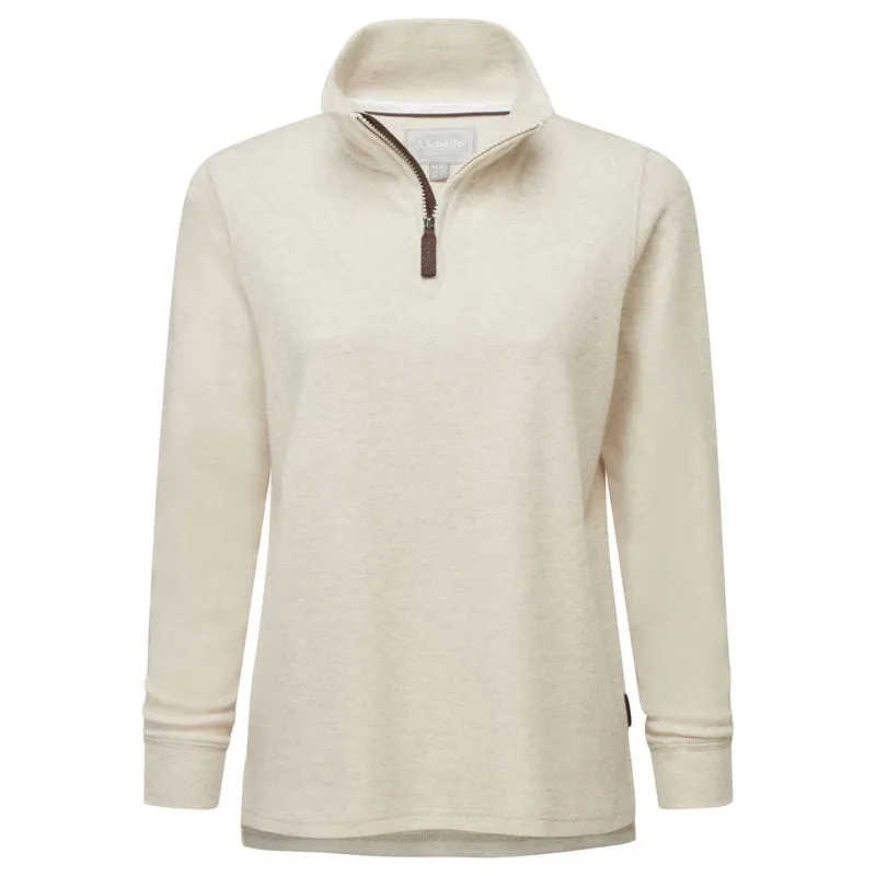 Schoffel Appletree Bay 1/4 Zip Ladies Jumper - Oat