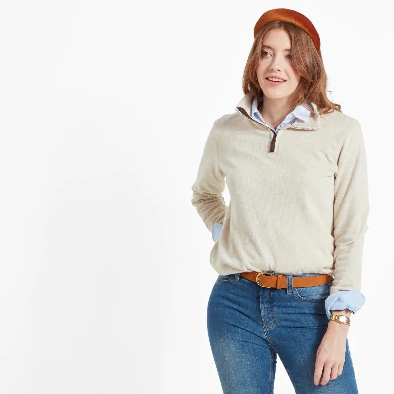 Schoffel Appletree Bay 1/4 Zip Ladies Jumper - Oat