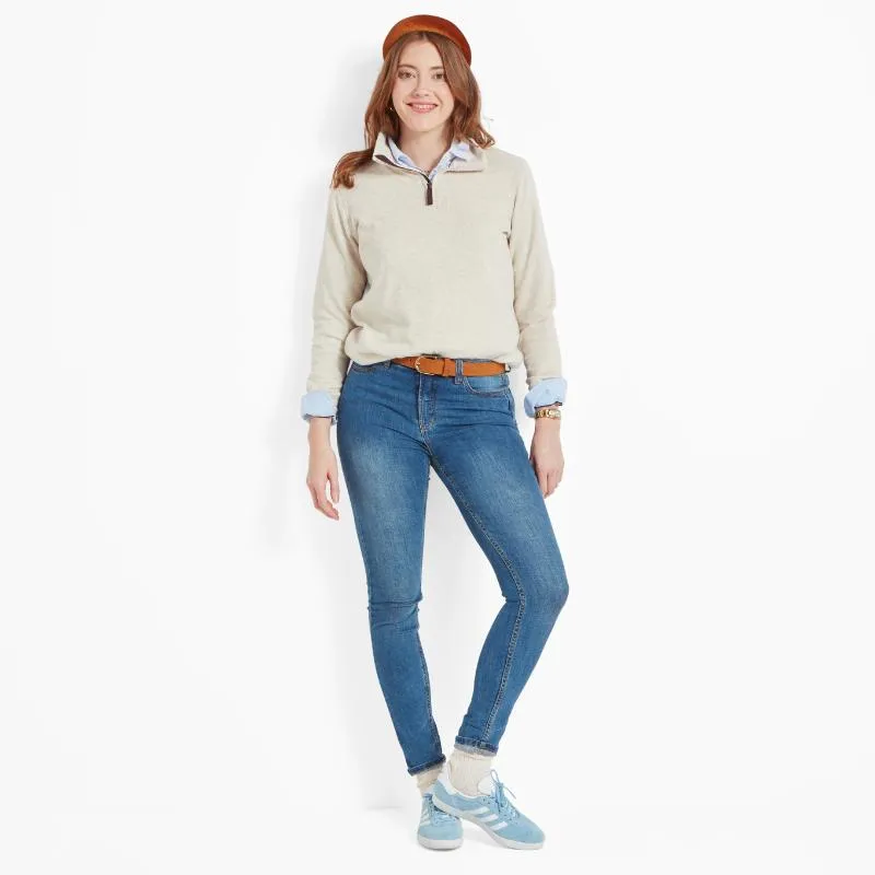 Schoffel Appletree Bay 1/4 Zip Ladies Jumper - Oat