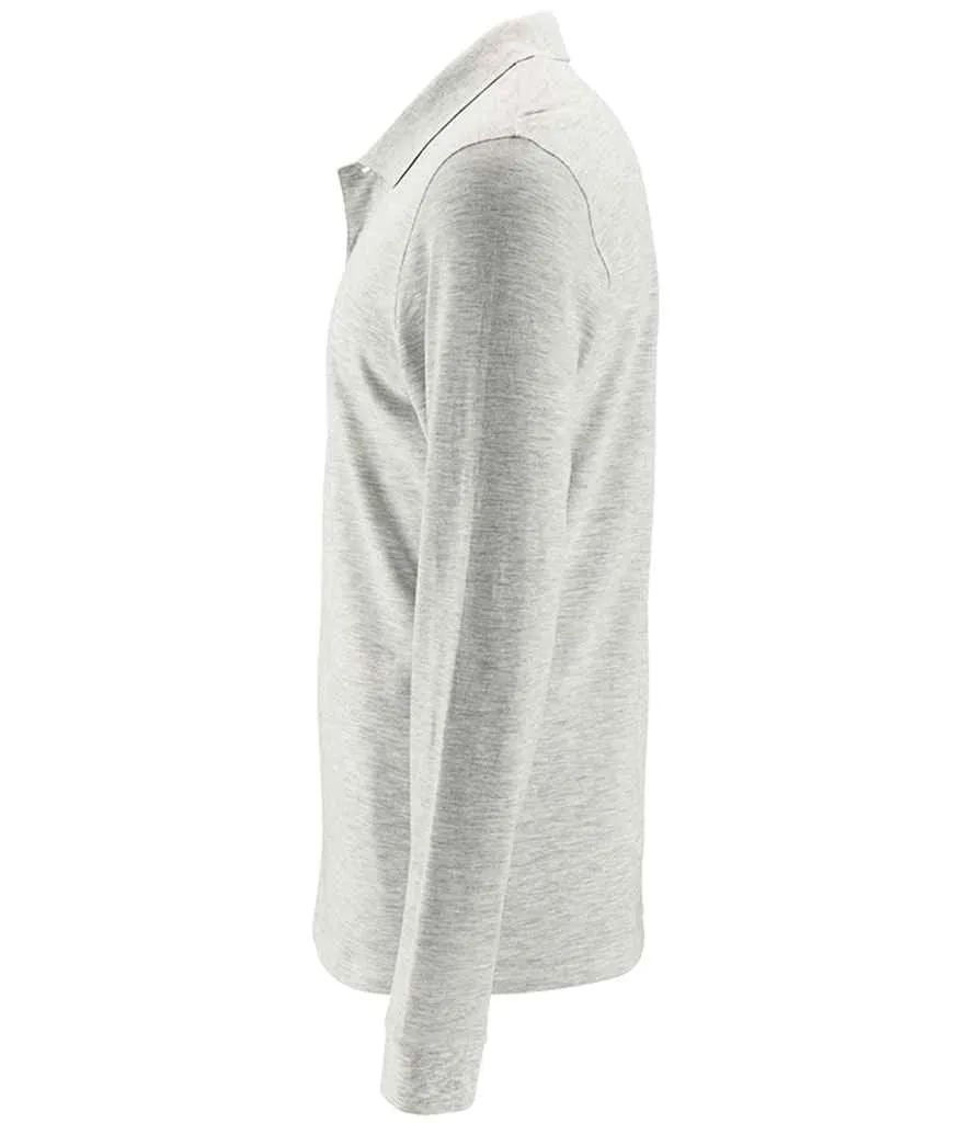SOL'S Perfect Long Sleeve Piqué Polo Shirt | Ash