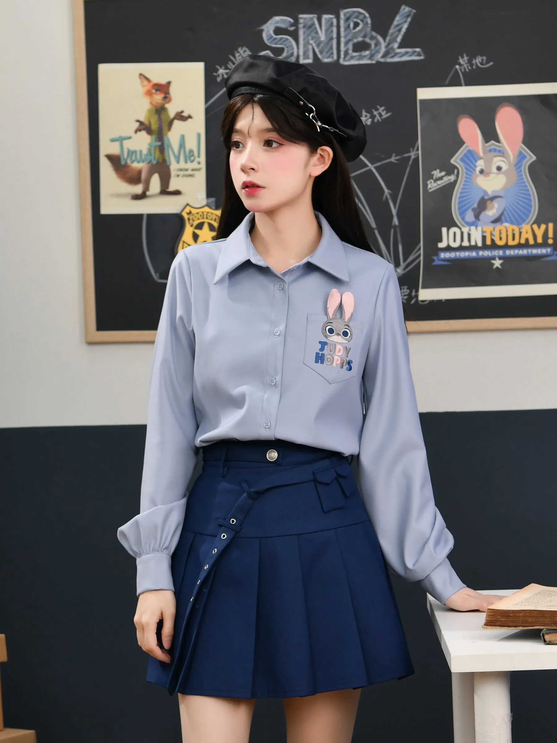 Spring Scholar High Waist Preppy Skirt