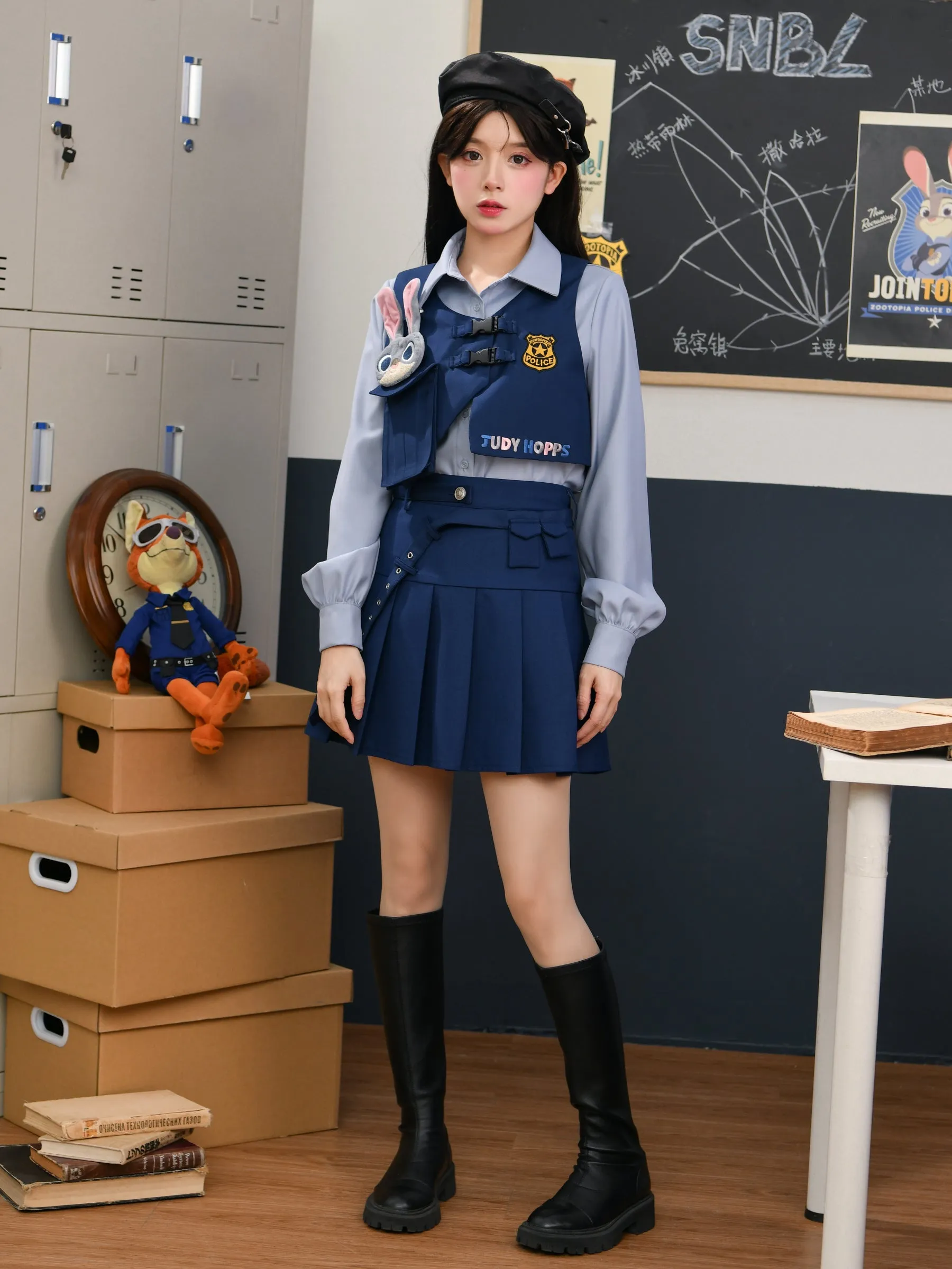 Spring Scholar High Waist Preppy Skirt