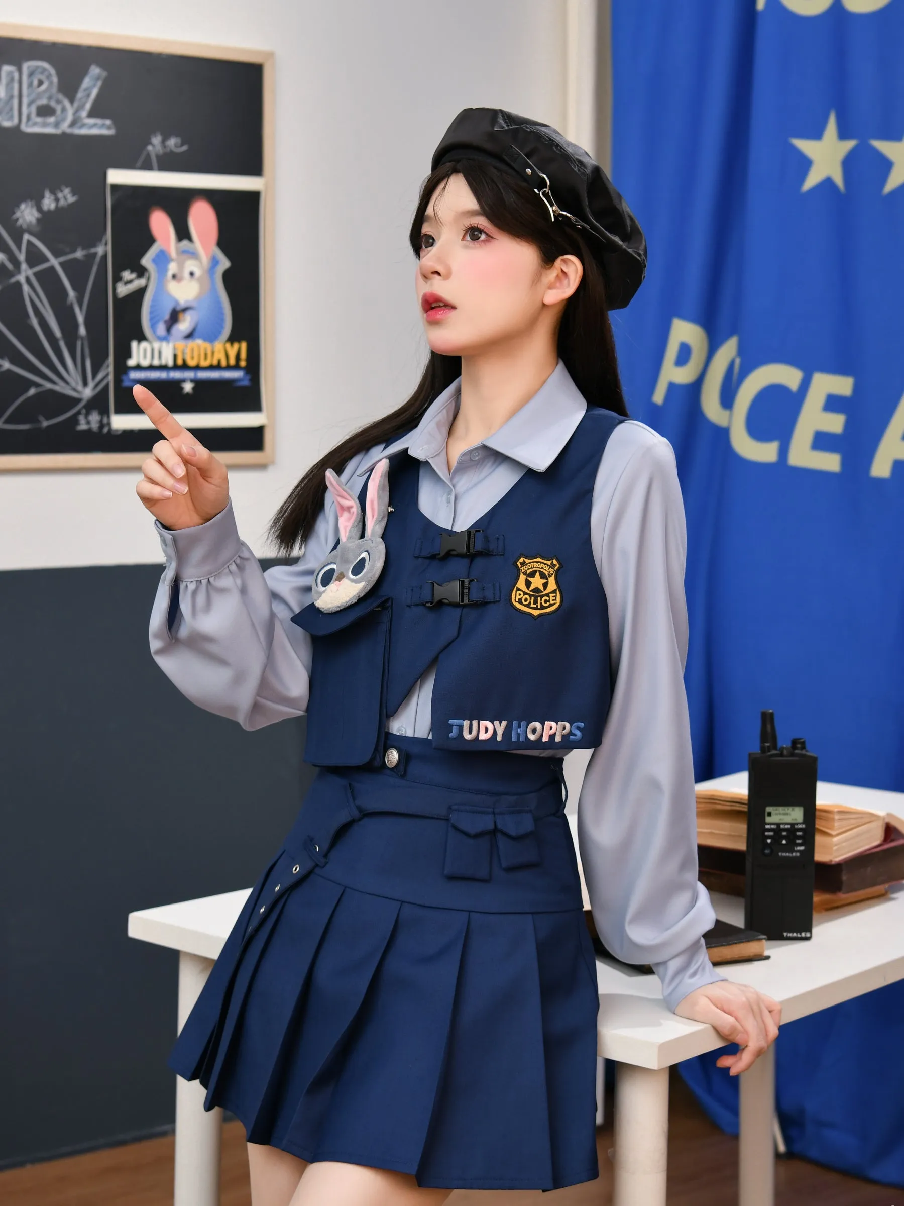 Spring Scholar High Waist Preppy Skirt