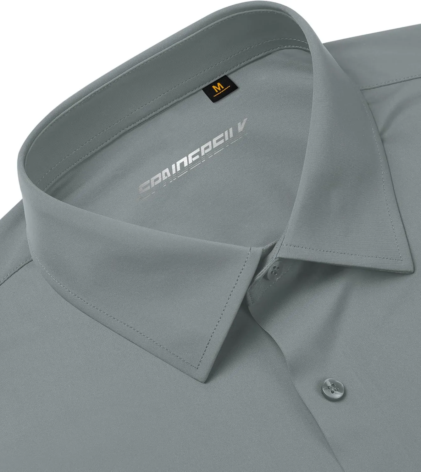 Stretch Mens Dress Shirts Long Sleeve Slim Fit Dress Shirts for Men Muscle Fit Wrinkle Free Button Down Shirt