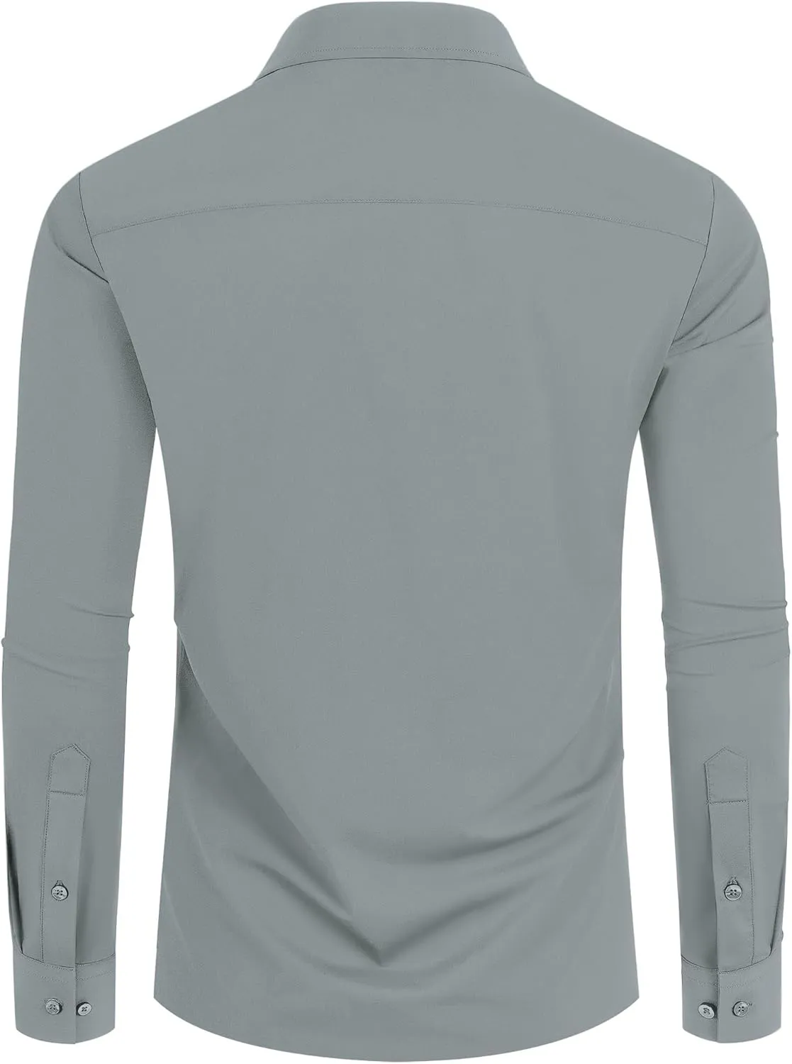 Stretch Mens Dress Shirts Long Sleeve Slim Fit Dress Shirts for Men Muscle Fit Wrinkle Free Button Down Shirt