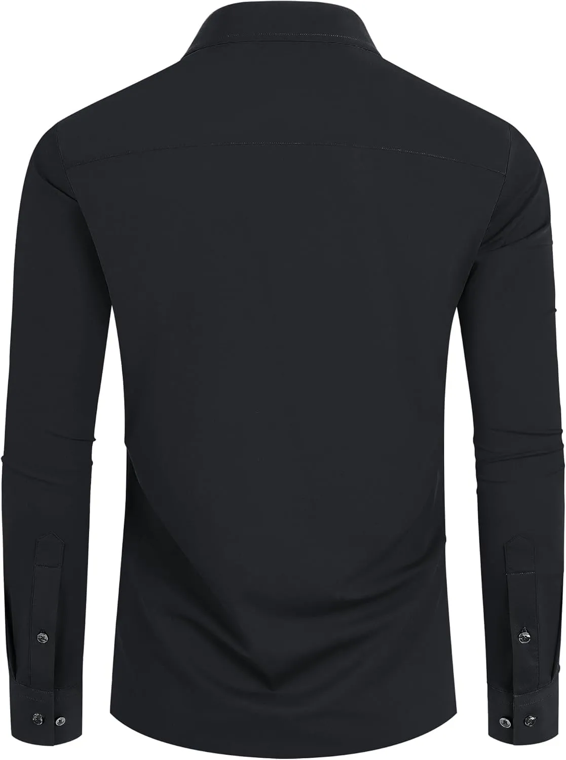 Stretch Mens Dress Shirts Long Sleeve Slim Fit Dress Shirts for Men Muscle Fit Wrinkle Free Button Down Shirt