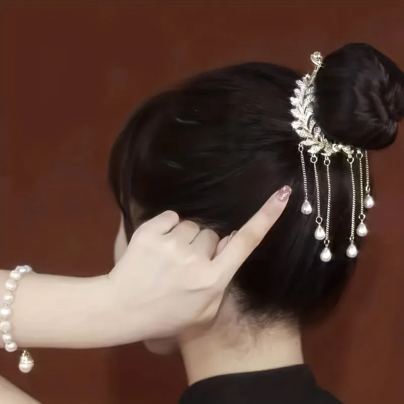 Tassel Hair Clip for Stylish Women  Secure Bun and Ponytail