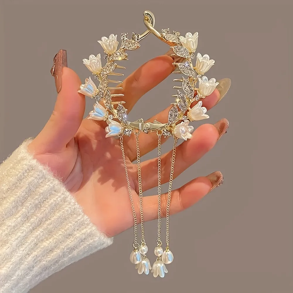 Tassel Hair Clip for Stylish Women  Secure Bun and Ponytail