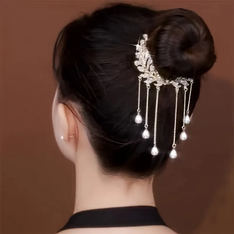 Tassel Hair Clip for Stylish Women  Secure Bun and Ponytail
