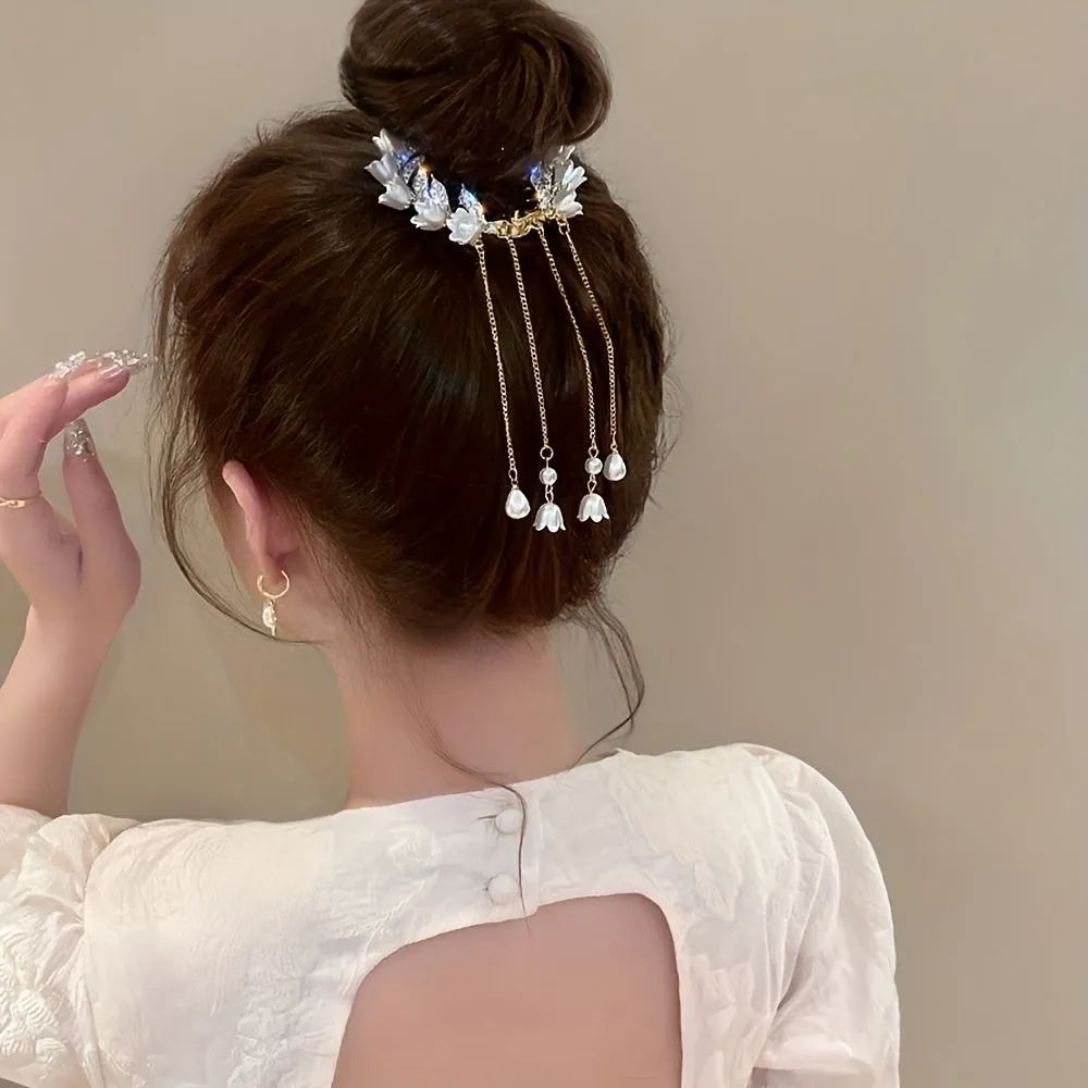 Tassel Hair Clip for Stylish Women  Secure Bun and Ponytail