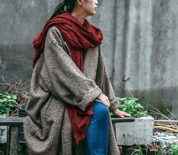 Vintage Oversized Woolen Coat | Lotus