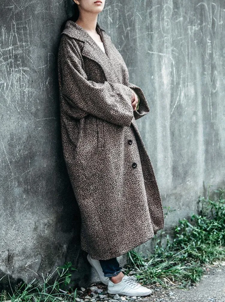 Vintage Oversized Woolen Coat | Lotus
