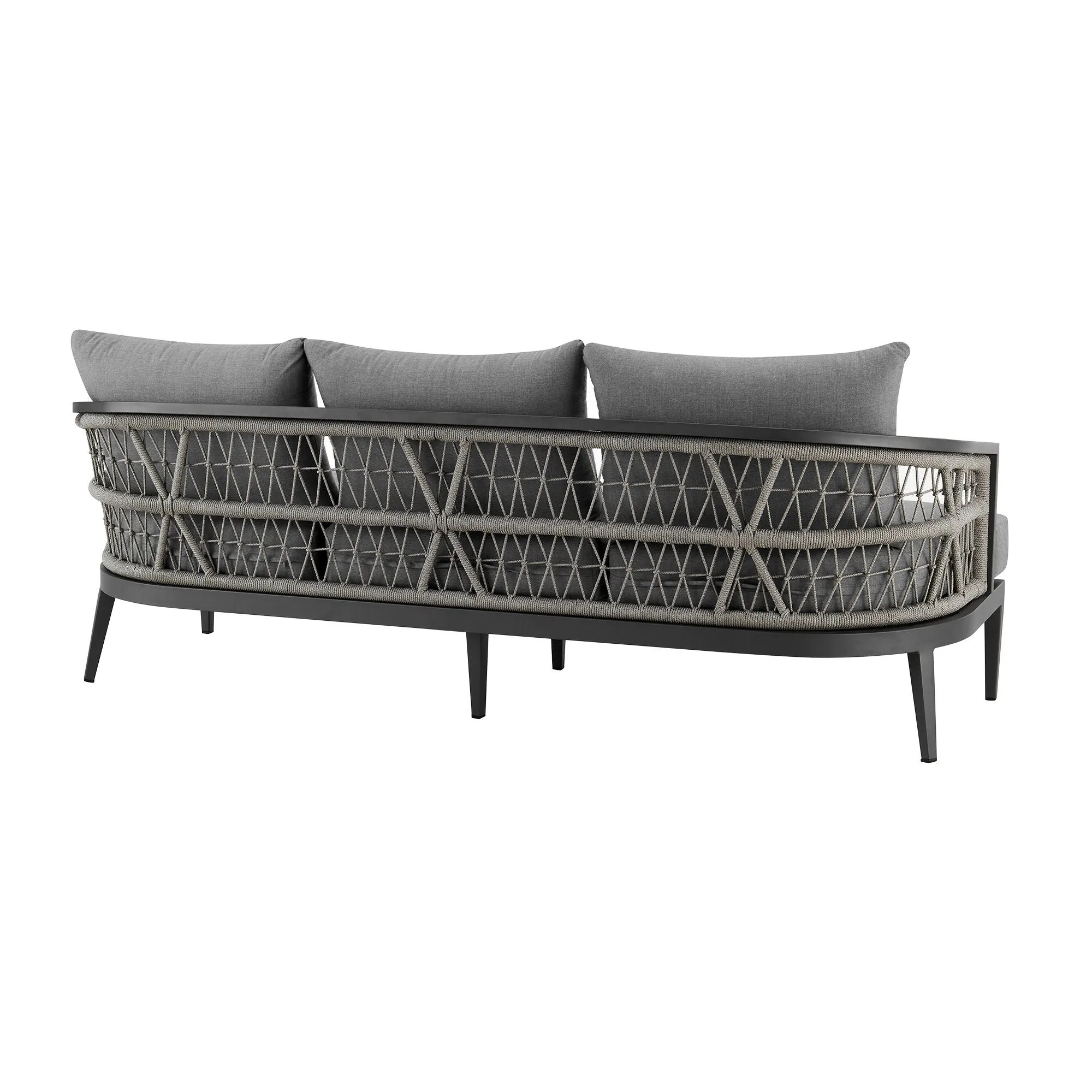 Zella - Outdoor Patio 4 Piece Conversation Set - Light Gray